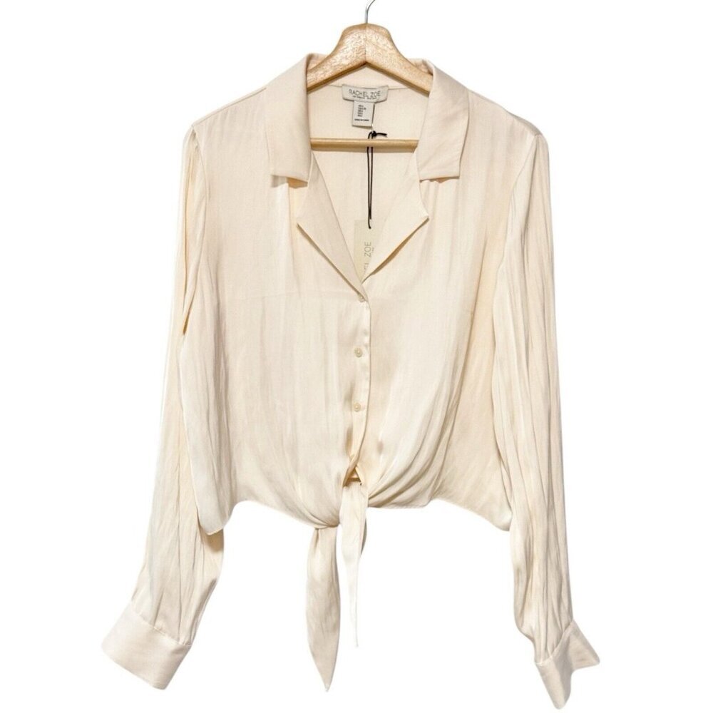 Rachel Zoe Cream Button Down Shirt